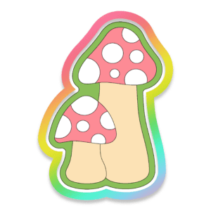 Double Toadstool Cookie Cutter 3D Download