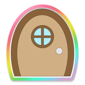 Round Fairy Door Cookie Cutter 3D Download