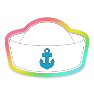 Sailor Hat Cookie Cutter 3D Download