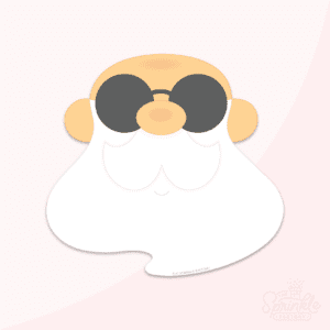 Santa Sunglasses Cookie Cutter 3D Download