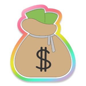 Money Bag Cookie Cutter 3D Download
