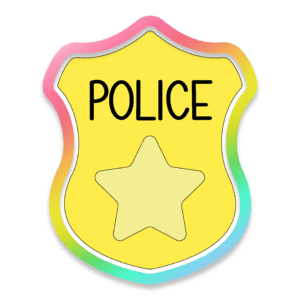 Police Badge Cookie Cutter 3D Download