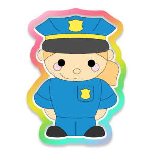 Police Woman Cookie Cutter 3D Download