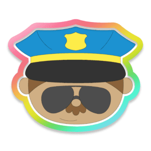 Policeman Head Cookie Cutter 3D Download