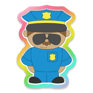 Police Man Cookie Cutter 3D Download