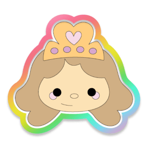 Princess Head Tiara Cookie Cutter 3D Download
