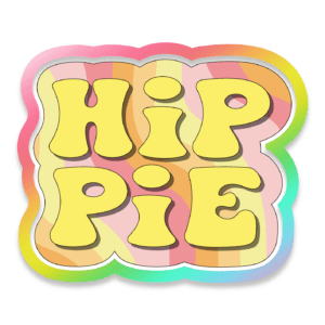 Clipart image of a hippie cookie cutter.