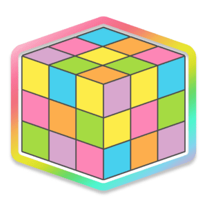 Clipart image of a Rubik's cube cookie cutter.