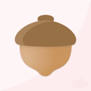 Clipart image of a brown acorn.