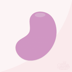 Clipart of a purple jelly bean.
