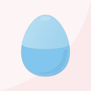 Clipart of a blue 2 piece plastic egg.