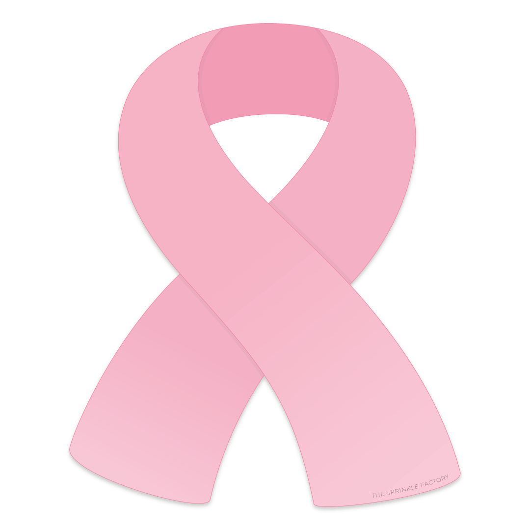 Clipart of an awareness ribbon in light pink.