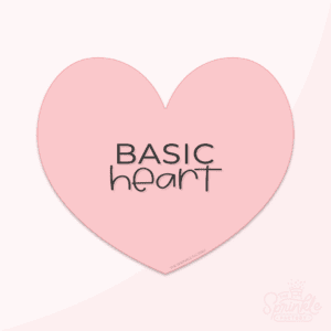 Clipart of a basic pink heart.