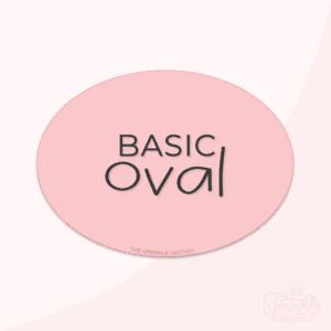 Basic clipart of a pink oval.