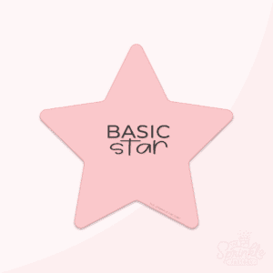 Clipart of a basic pink star.