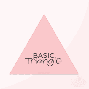 Clipart of a basic pink triangle.