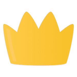 Clipart of a gold yellow kings crown.