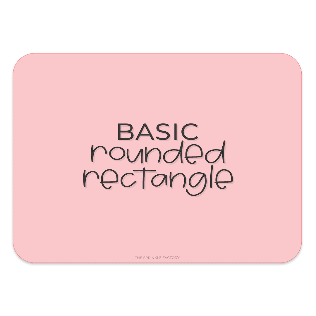 Clipart of a basic pink rectangle with rounded corners.