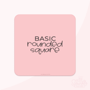 Clipart of a basic pink square with rounded corners.