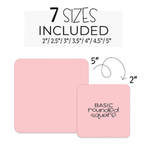 Clipart of a basic pink square with rounded corners.