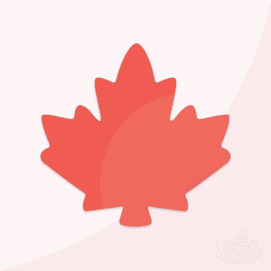 Clipart of a red maple leaf for Canada day.