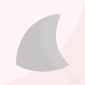 Clipart of a grey shark fin.