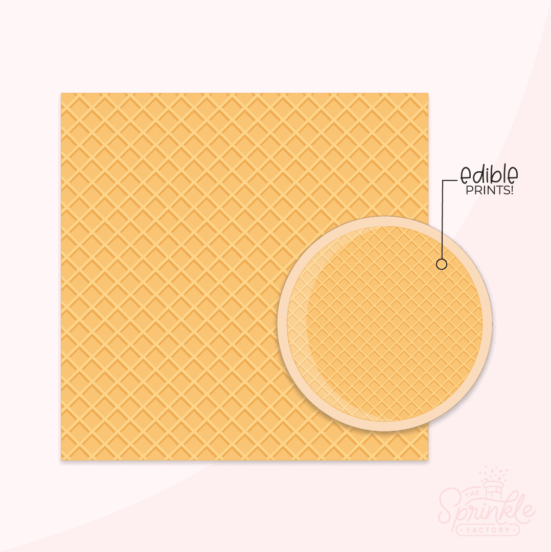 Clipart of a darker golden ice cream cone pattern print.