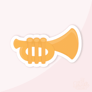 Clipart of a gold trumpet.