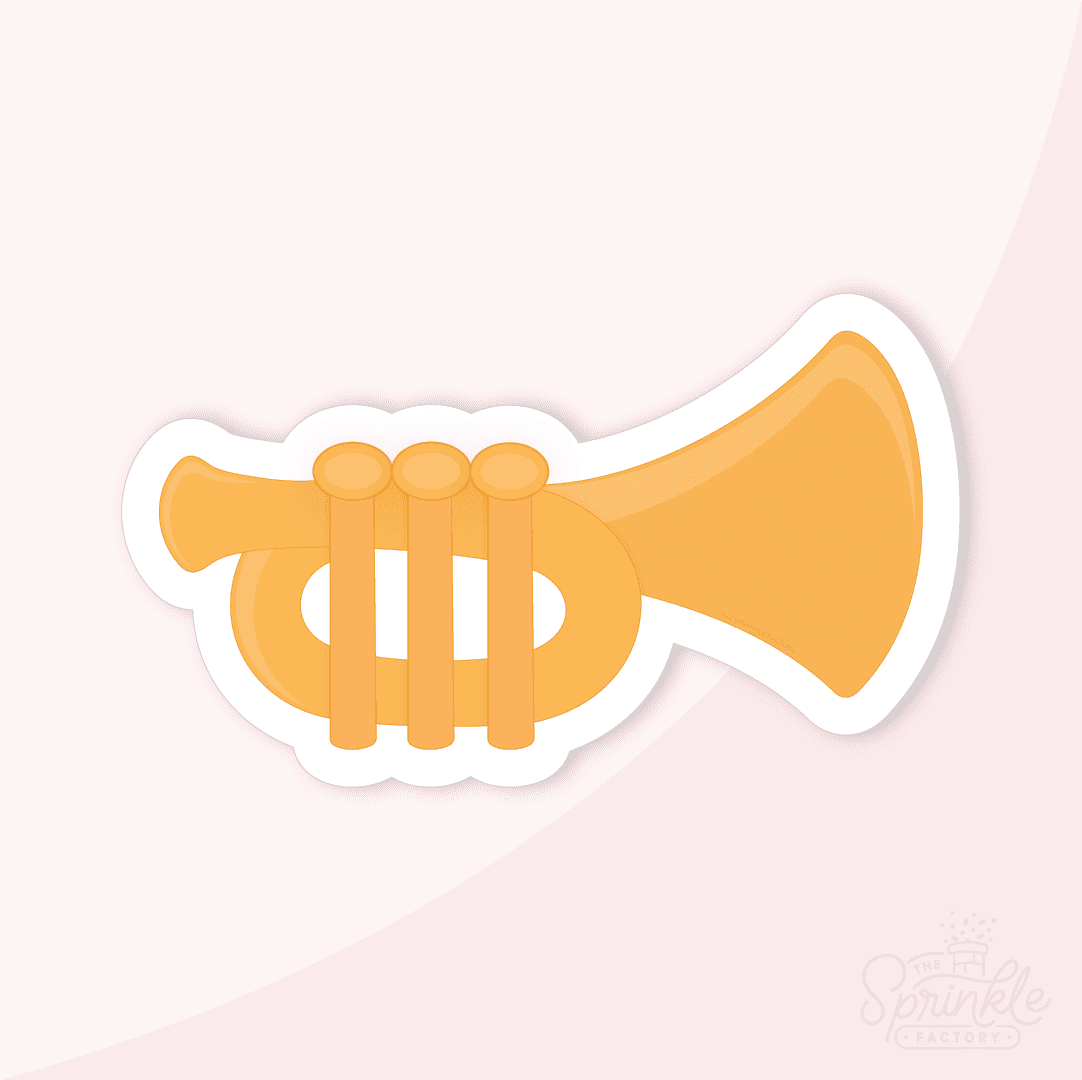 Clipart of a gold trumpet.