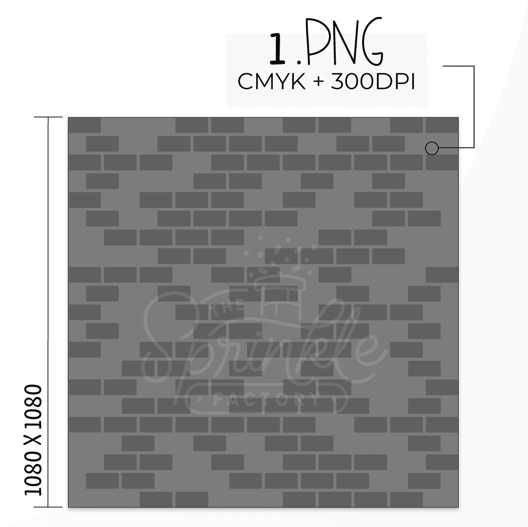 Digital image of a brick pattern with dark grey bricks and a lighter grey background.