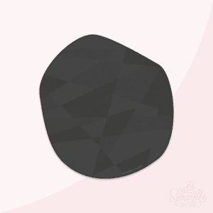 Clipart of a black lump of coal.