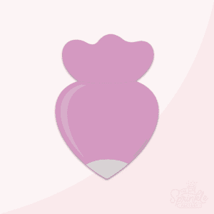 Clipart of a purple piping bag with silver tip.