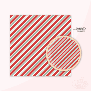 Clipart of a red and green striped candy cane print.
