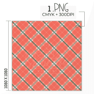 Clipart of a red, white and green vintage holiday plaid print.