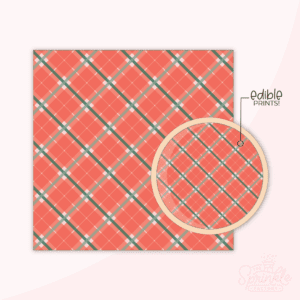 Clipart of a red, white and green vintage holiday plaid print.
