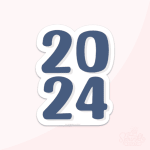 A graphic Image of 2024 stacked on a pink background.