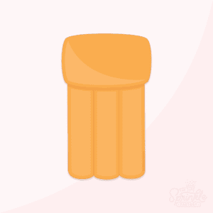 Clipart of an orange pool float