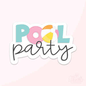 Clipart of the words pool party