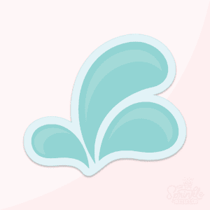 Clipart of a blue water splash